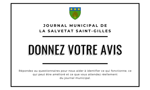 Communication municipale – Donnez votre avis sur le journal