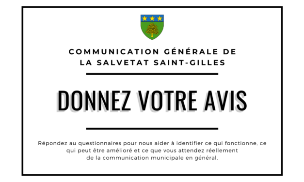 Communication municipale – Donnez votre avis